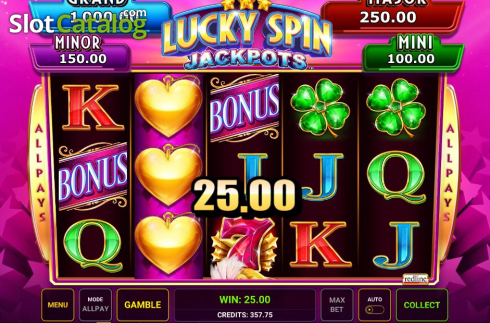 画面6. Lucky Spin Jackpots (ラッキー・スピン・ジャックポット) カジノスロット