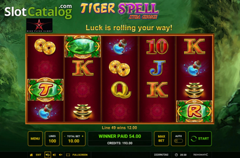 Captura de tela7. Tiger Spell Xtra Choice slot