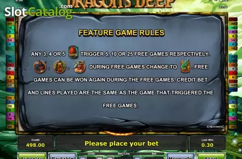 Auszahlungen 2. Dragon's Deep slot