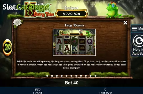 Paytable 2. Frogs Fairy Tale slot