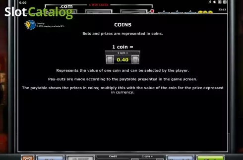 Tabla de pagos 1. Random Runner (Eurocoin Interactive) Tragamonedas 