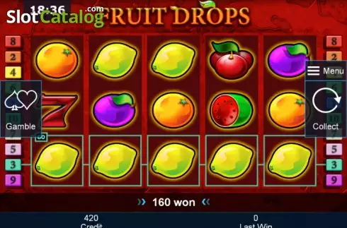 ウィン2. Fruit Drops (フルーツ・ドロップス) カジノスロット