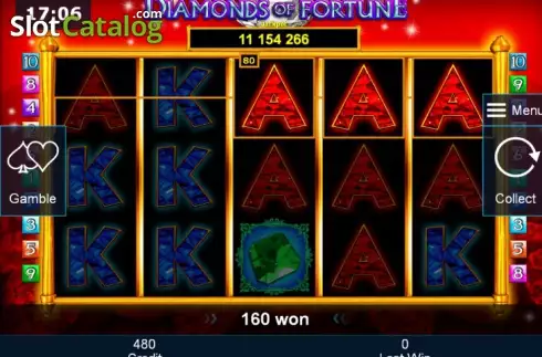 Sieg. Diamonds of Fortune slot