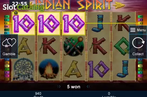 勝つ. Indian Spirit (インディアン・スプリット) カジノスロット