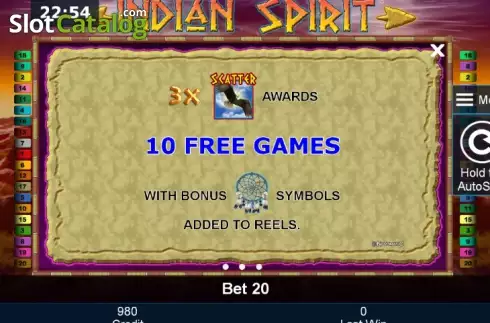 Free Spins. Indian Spirit slot