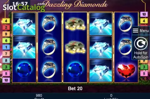 Reels. Dazzling Diamonds slot