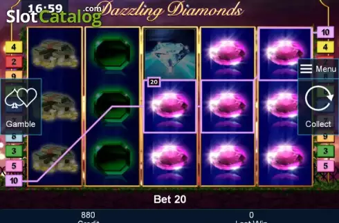 Sieg. Dazzling Diamonds slot