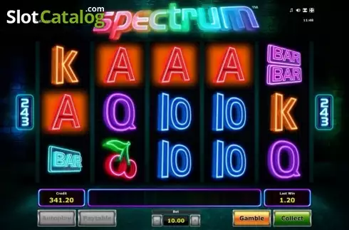 Win screen 2. Spectrum (Green Tube) slot