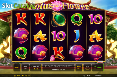 Reel Screen. Lotus Flower slot