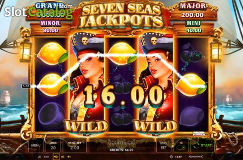 Schermo7. Seven Seas Jackpots slot