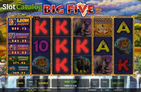 Win screen 3. Big Five (Greentube) slot