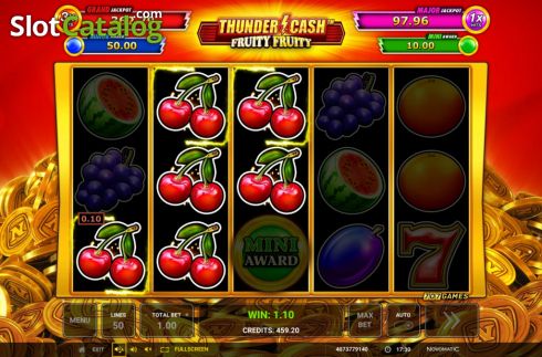 Win Screen 3. Thunder Cash Fruity Fruity slot