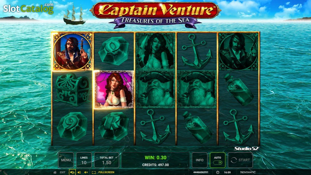 slot machines online captain venture: treasures of the sea