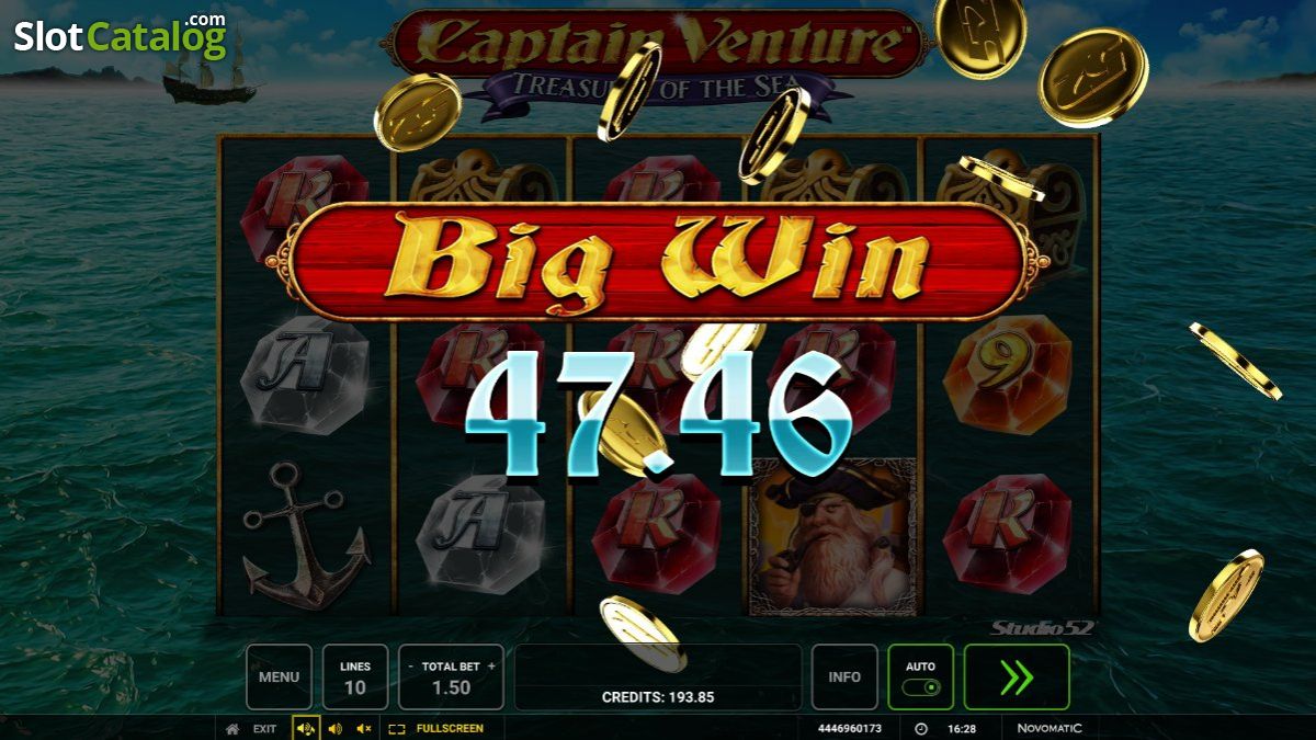 Slot Machines Captain Venture: Treasures of the Sea free no deposit