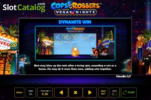 Paytable 4. Cops n Robbers Vegas Nights slot