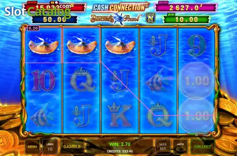 Win Screen. Cash Connection Dolphin’s Pearl slot