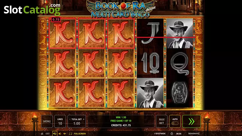 Book of Ra Multi Card Bingo Deluxe Free Spins