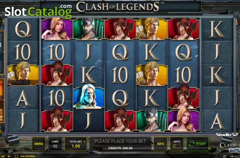 Game screen. Clash of Legends - Battle Lines slot