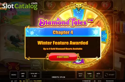 Bonus Wheel Win Screen 2. Diamond Tales: The Ugly Duckling slot