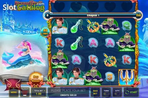 Game Screen. Diamond Tales: The Little Mermaid slot