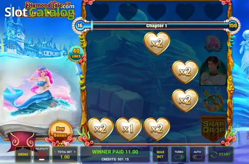 Win Screen 5. Diamond Tales: The Little Mermaid slot