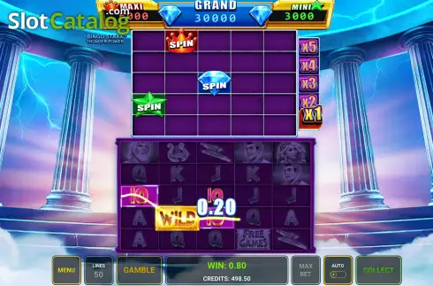Win Screen. Bingo Staxx Thunder Power slot