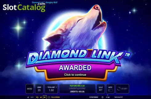 Bonus Win Screen 3. Diamond Link: Almighty Wolf slot