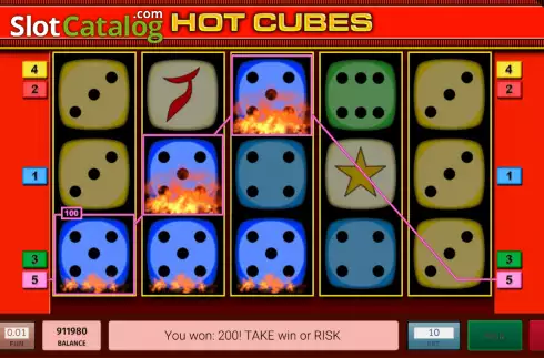 Win screen 2. Hot Cubes slot