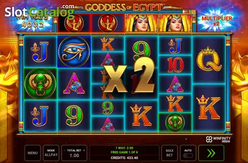 Free Spins Win Screen 3. Goddess of Egypt (Greentube) slot