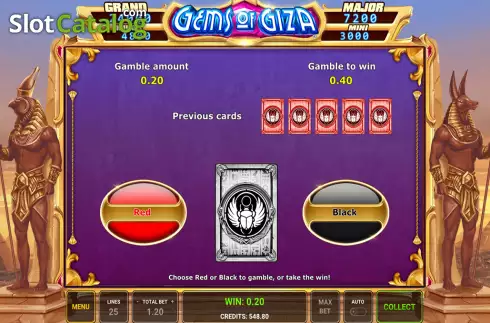 Bildschirm6. Gems of Giza slot