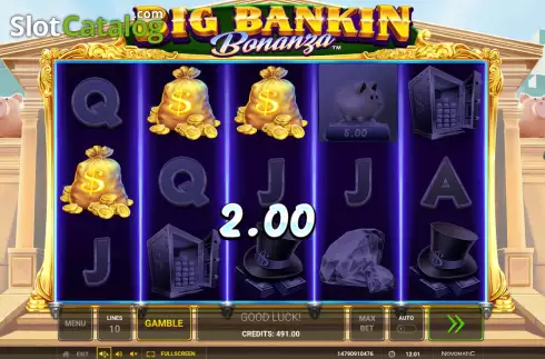 Win screen. Big Bankin Bonanza slot