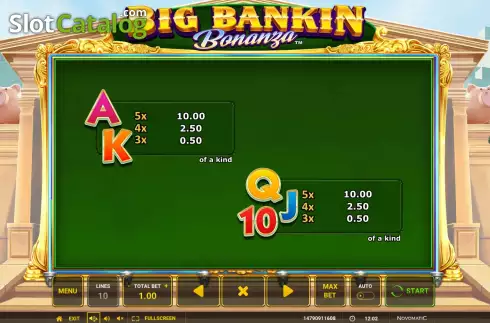 PayTable screen 2. Big Bankin Bonanza slot