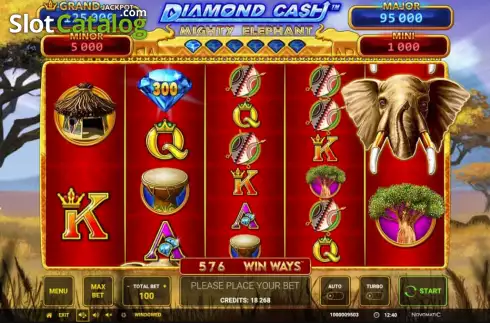 Reels screen. Diamond Cash: Mighty Elephant Win Ways slot