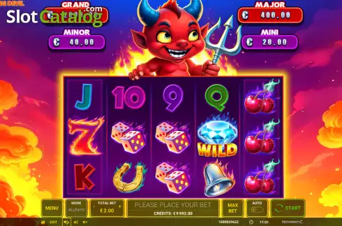 Pantalla2. Flaming Devil Tragamonedas