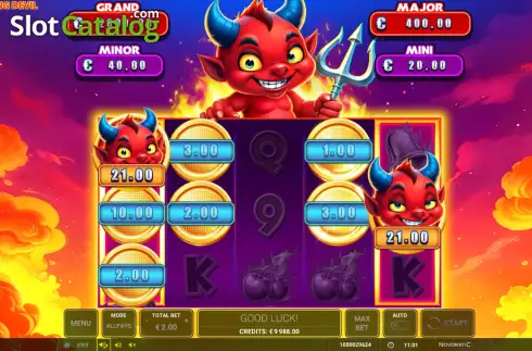Pantalla3. Flaming Devil Tragamonedas