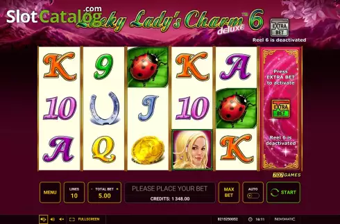 Reel Screen. Lucky Lady's Charm deluxe 6 slot