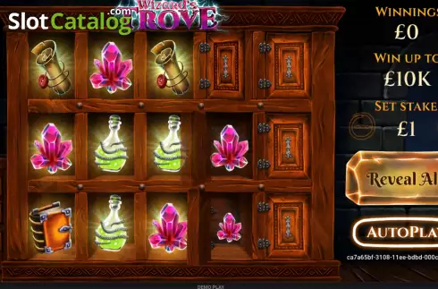 Game screen 2. Wizard's Trove slot