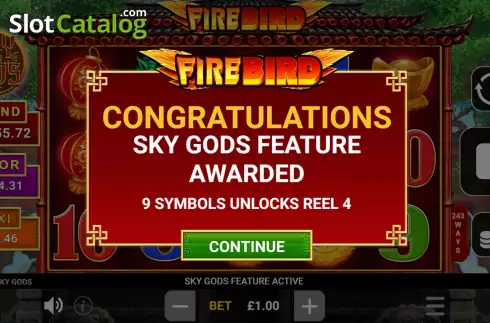 Bonus Game Win Screen. Fire Bird (HITSqwad) slot
