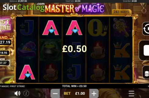 Win screen. Master of Magic slot