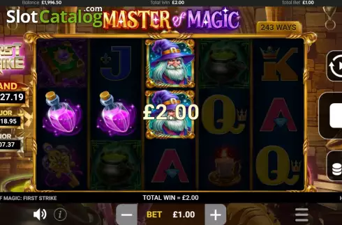 Win screen 2. Master of Magic slot