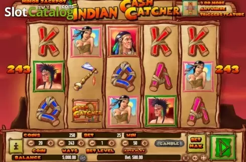 Reels screen. Indian Cash Catcher slot