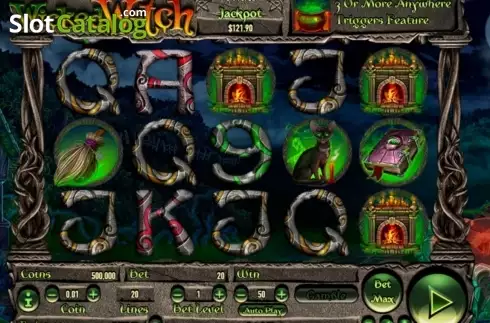 Reels screen. Wicked Witch slot