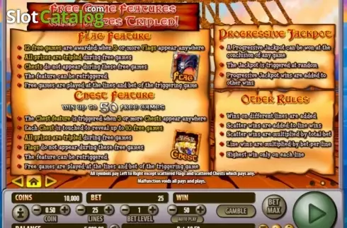 Paytable 2. Pirate's Plunder (Habanero Systems) slot