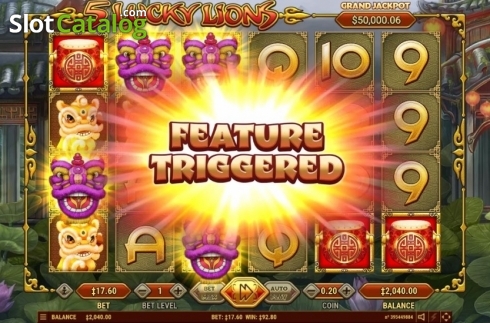 Free Spins Triggered. 5 Lucky Lions slot