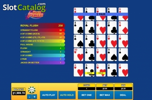 画面4. Bonus Poker (Habanero) カジノスロット