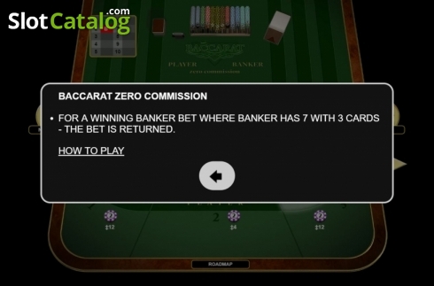Info. Baccarat Zero Commission slot