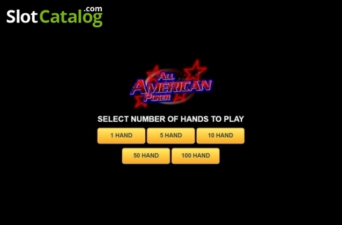 Game Screen. All American Poker (Habanero) slot