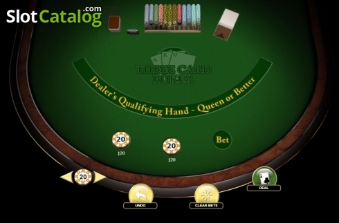 Game Screen 2. Three Card Poker (Habanero) slot