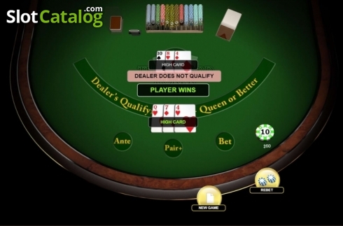 Game Screen 4. Three Card Poker (Habanero) slot