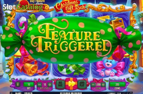Feature Triggered. Christmas Gift Rush slot